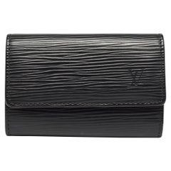 Used Louis Vuitton Black Epi Leather Multicles 6 Key Holder