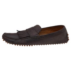 Gucci Brown Leder Slipper Größe 43.5