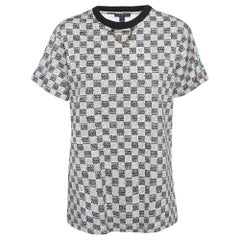 Louis Vuitton Black/White Checked Cotton Jersey Crew Neck T-Shirt  XL