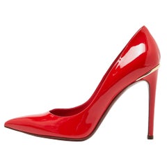 Louis Vuitton Red Patent Leather Eyeline Pumps Size 40
