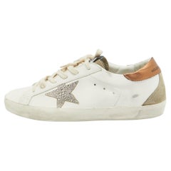 Golden Goose White Leather Superstar Sneakers Size 42