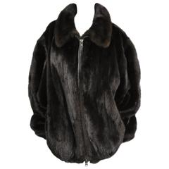 Supple Unisex Ranch Mink Fur Jacket w/ Dolman Sleeves 