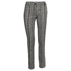 Kenzo Jean court en coton imprimé à carreaux noir/blanc M Taille 32"