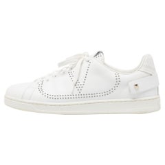 Valentino White Leather Backnet Sneakers Size 42