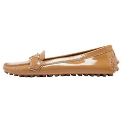 Louis Vuitton Brown Patent Oxford Loafers Size 37