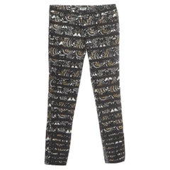 Kenzo Pantalon à rayures en gabardine imprimé 'The Eye' noir M