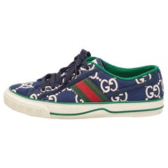 Gucci Blue Canvas Tennis 1977 Sneakers Size 39