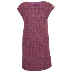 Chanel Purple Fantasy Tweed Sleeveless Short Dress L