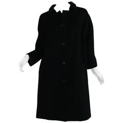 Retro c1962-63 Cristobal Balenciaga Haute Couture Cashmere Coat
