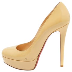 Christian Louboutin Beige Patent Leather Bianca Pumps Size 38.5
