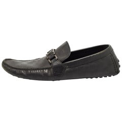 Louis Vuitton - Mocassini Hockenheim in pelle nera misura 43.5