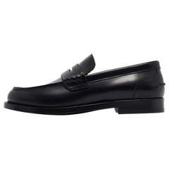 Burberry Black Leather Bedmont Loafers Size 39.5