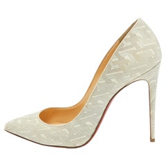 Christian Louboutin Cream Patent Pigalle Follies Pumps Size 38