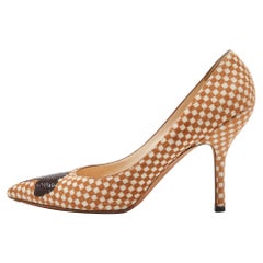 Louis Vuitton Pumps in pelo di vitello Daimier marrone/bianco misura 37,5