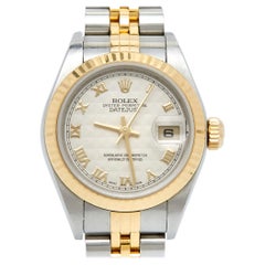 Rolex Ivory 18k Gold Stainless Steel 79173 Women's Wristwatch 26 mm