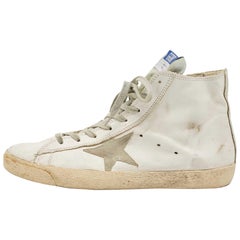 Golden Goose White Leather Francy High Top Sneakers Size 43