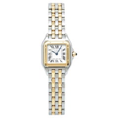Cartier Silver 18k Yellow Gold Cartier W2PN0006 Women's Wristwatch 22 mm