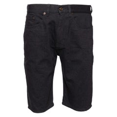Saint Laurent Black Denim Shorts M