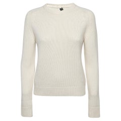 Saint Laurent Cream Cashmere Knit Sweater XS