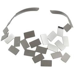 "Fiato sul collo" Stainless Steel Collar Necklace by Mario Trimarchi for Alessi
