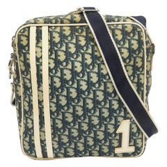 Dior Marineblaue/ Off-Weiß-Messengertasche aus PVC und Leder Trotter Nr. 1 von Dior