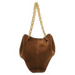 Nanushka Bolso de ante marrón The Gather Bucket Bag