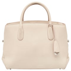 Dior Light Cream Leather Large Open Bar Tote