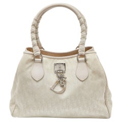 Dior Cream/Pink Oblique Canvas Medium Tote