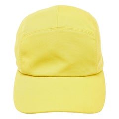 Hermes Yellow H Embroidered Cotton Cap Size 59