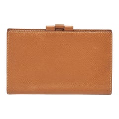 Hermes Gold Courchevel Leather Globe-Trotter Mini Agenda Cover