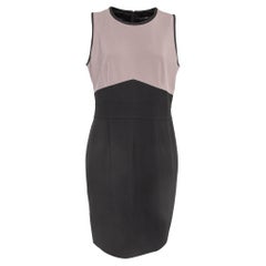 Boss By Hugo Boss Black/Grey Knit Sleeveless Midi Dress L