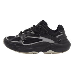 Dior Black/Grey Mesh and Leather B24 Low Top Sneakers Size 37