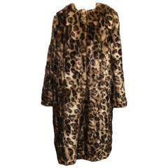 Simone Rocha Leopard Print Faux-Fur Coat