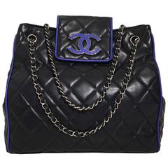 Chanel Navy Quilted Leather Bag
