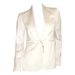 Used Unique Gucci by Tom Ford Cream Evening Tuxedo Smoking Jacket