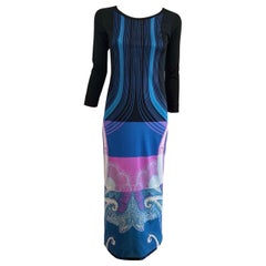 Maxi estampado océano psicodélico Lanvin años 70