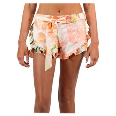 Morphew Collection Coral & Peach Silk Shorts