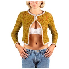 Invest In The Original Voyage  Olive Green & Silver Wool Blend Sweater