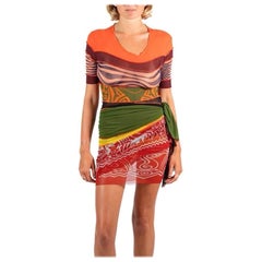 1900S Jean Paul Gaultier Orange Mesh Dress