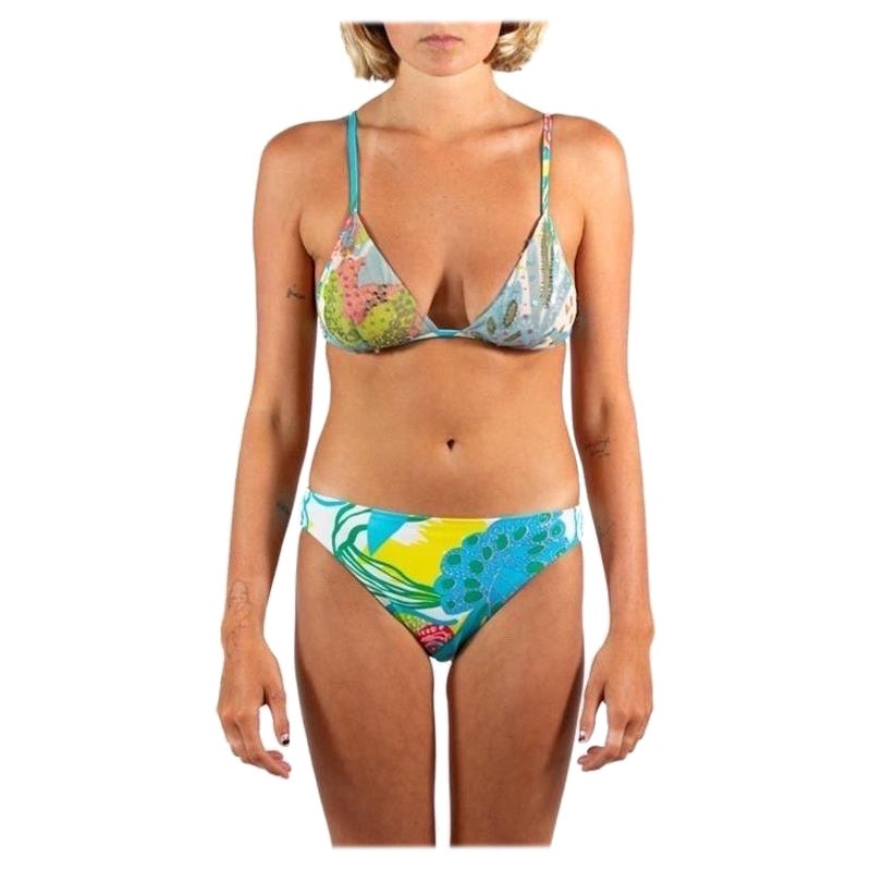 La Perla  Blue Multicolored Sequence Swimsuit