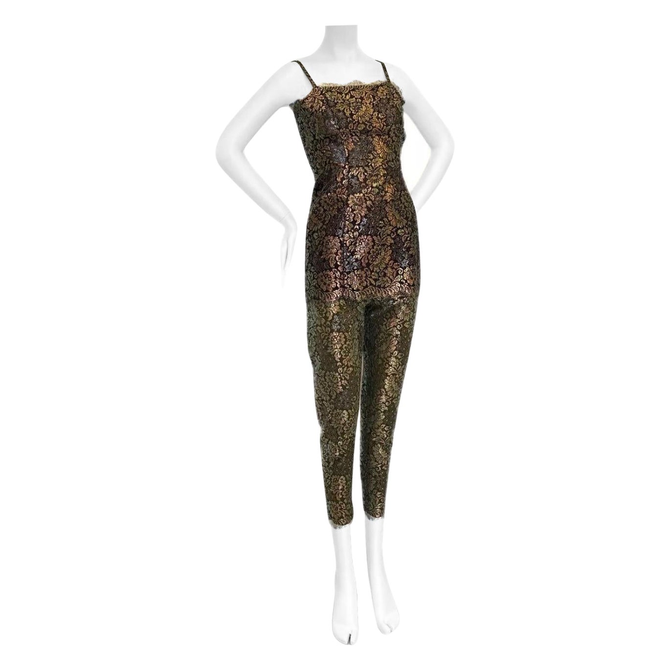 ANGELO TARLAZZI Vintage Lace Pant Set Ensemble For Sale