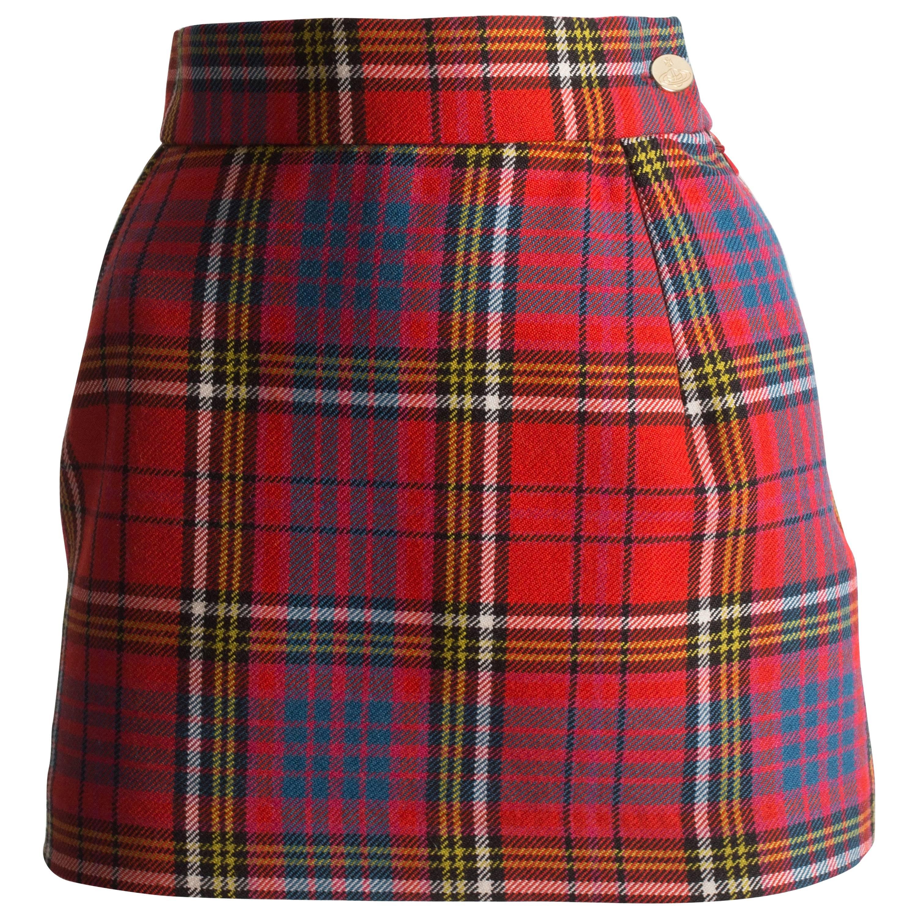 Vivienne Westwood Tartan Wool Mini Skirt, Circa 1993