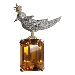 Tiffany Co par Schlumberger Broche oiseau sur roche
