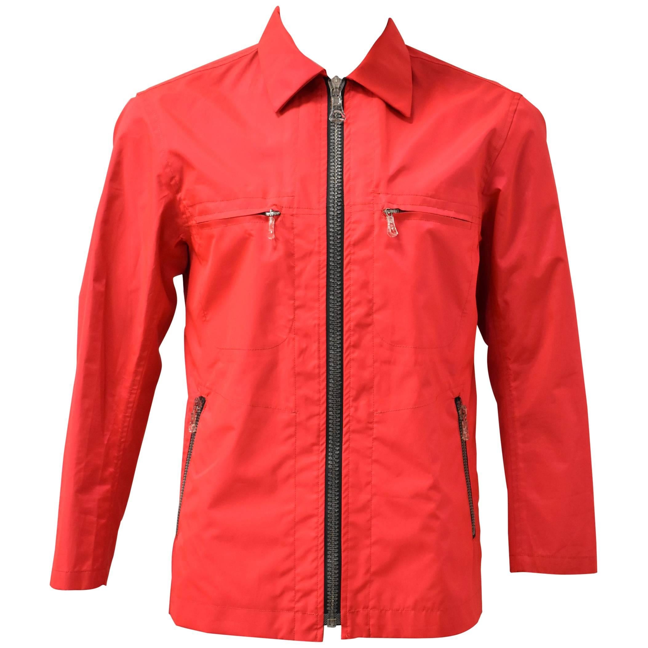 Issey Miyake Uni-sex Neon Red Jacket 