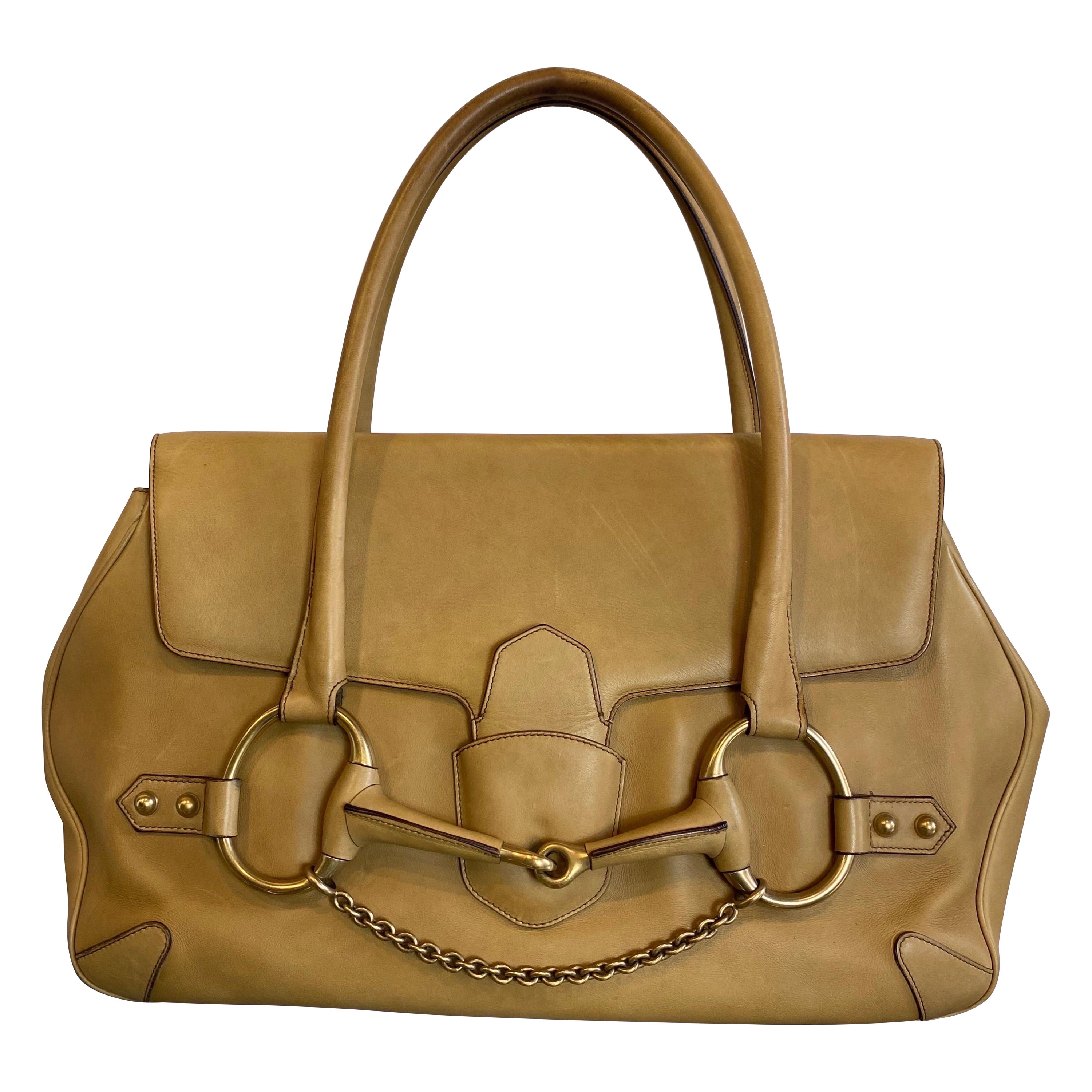 Sac maxi en cuir Gucci Horsebit