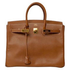 Borsa A Mano Hermès Birkin 35 Epsom Gold