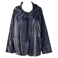 Chaqueta impermeable con estampado de cuadros Giorgio Armani