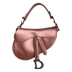 Dior Saddle Mini Silk 2019 Pink with crystals