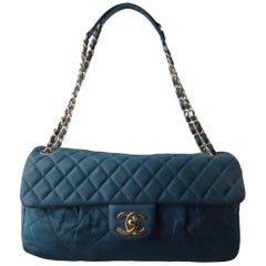 Chanel Classic Flap Seasonal 2012-2013 Calfskin Leather Navy Shoulder Bag