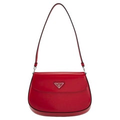 Prada Cleo Flap Red Leather Small Shoulder bag